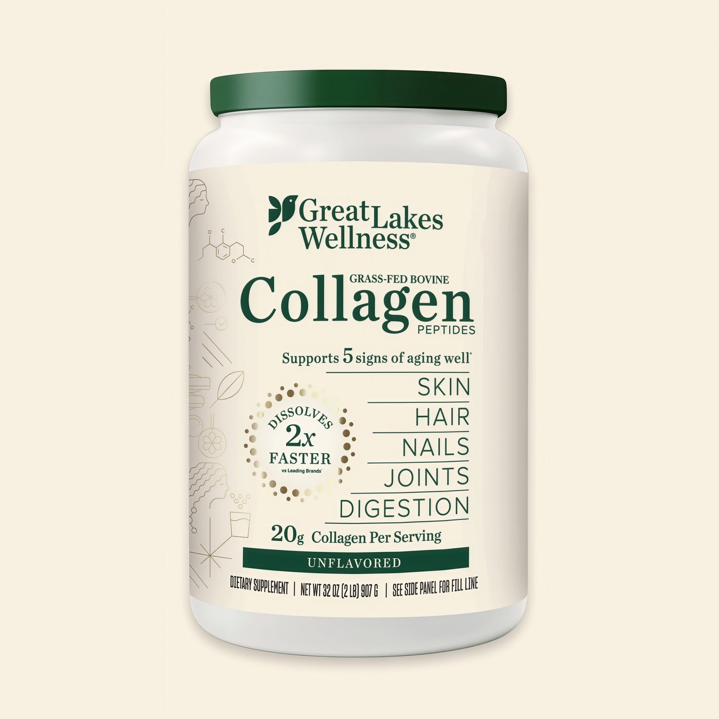 Great Lakes Wellness Collagen Peptides Powder